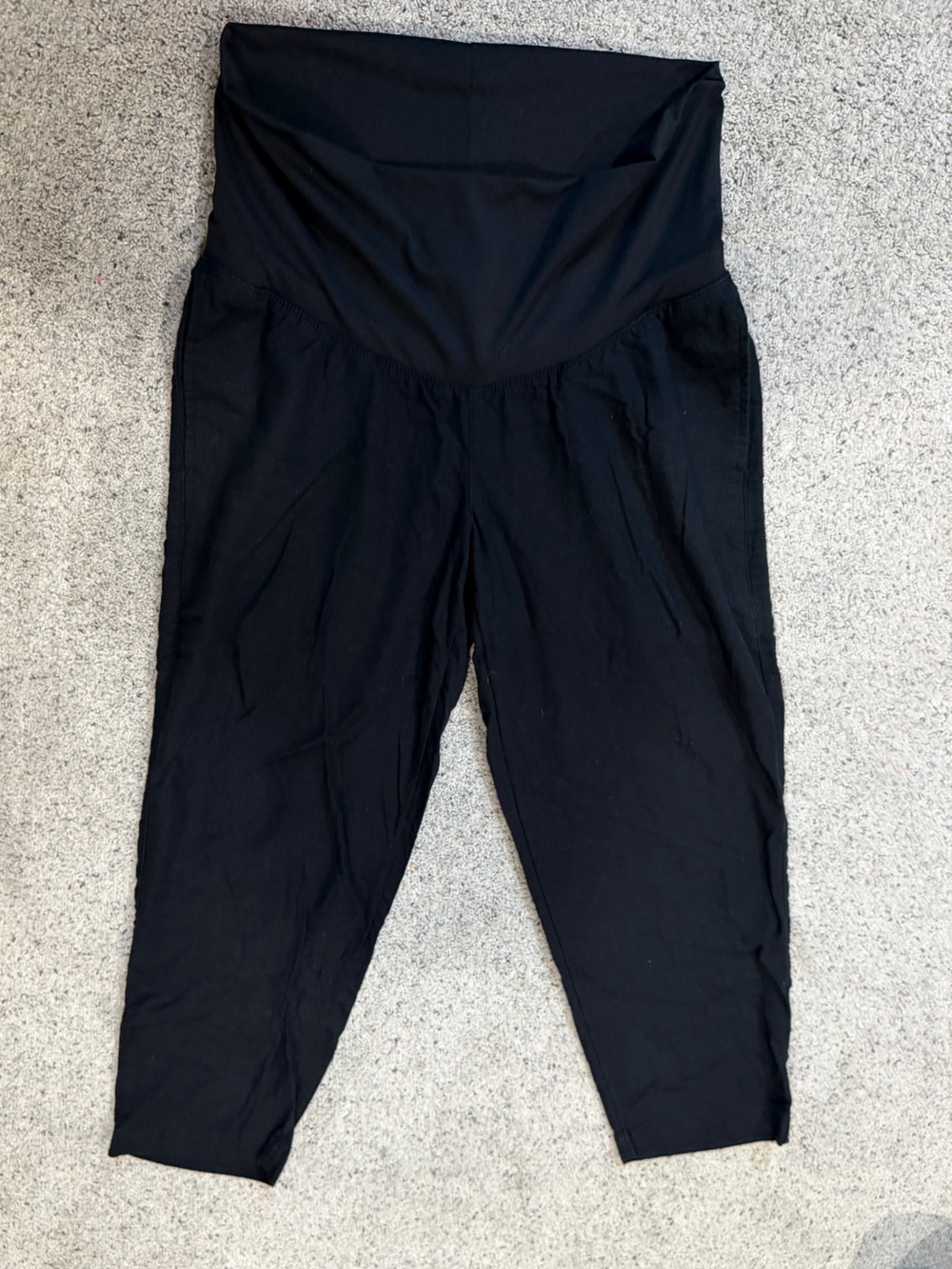 Old Navy Black Linen Maternity Pants